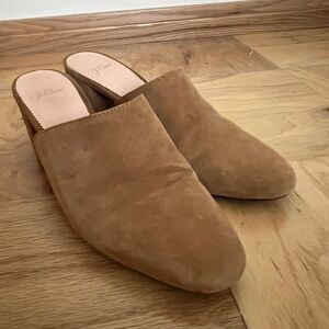 J Crew Tan Suede Women's Heeled Mules